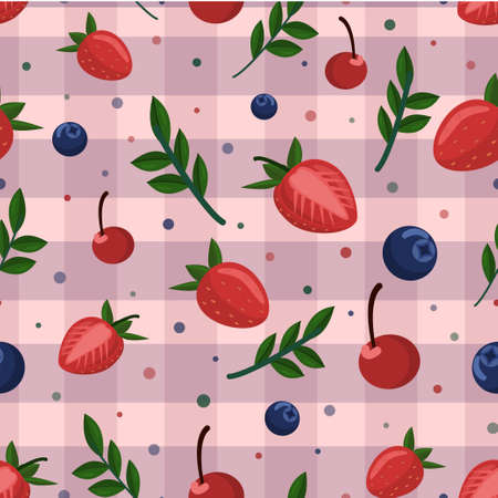 Berry seamless patternのイラスト素材