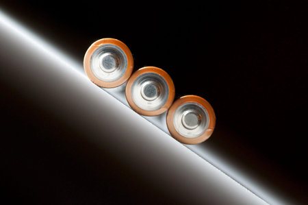 batteries rolling in the darkの写真素材