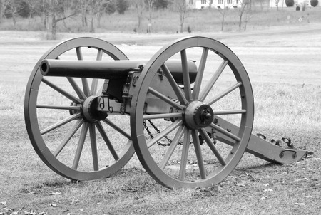 Profile view of an American Civil War Cannon from Gettysburg, Pennsylvania.の写真素材