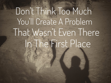 Inspirational and motivational quote on desert sand background