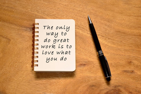 Motivational and inspirational quote with phrase. Working attitude concept