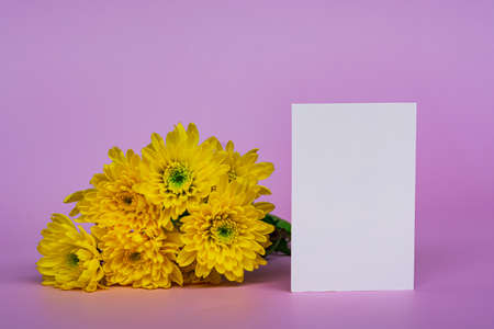 Design concept of Mother's day holiday greeting design with flower bouquet and card.の写真素材