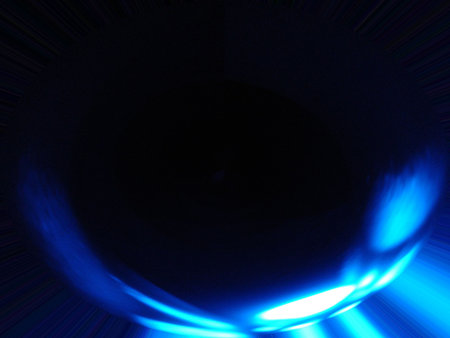 Blue glowing bowlの写真素材
