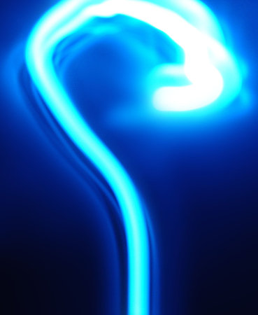 Blue glowing lightの写真素材