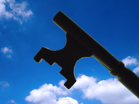 Door key - Close upの写真素材