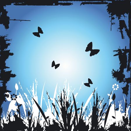 Floral grunge style imageの写真素材