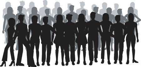 Silhouettes of peopleのイラスト素材