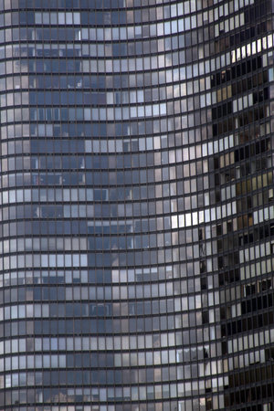 Detail of a modern downtown skyscraper