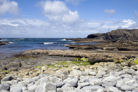 View of the Atlantic Ocean in Irelandの写真素材