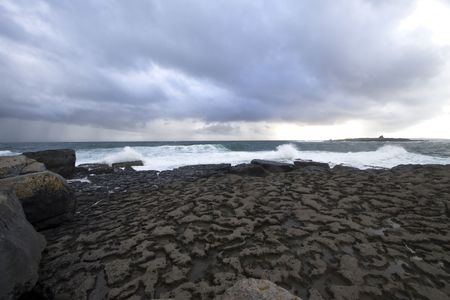 Storm across the Atlantic ocean - Irelandの写真素材