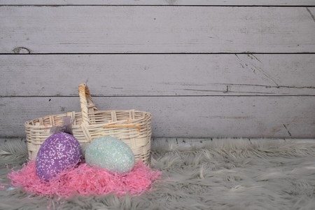 Easter Basket Backdropの写真素材