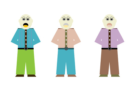 different colors styles of men suitsのイラスト素材