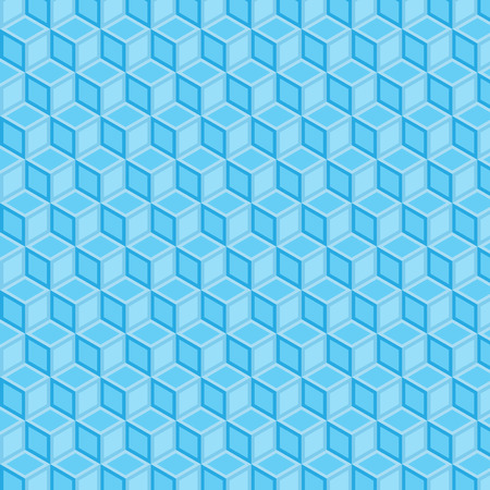 blue double filled geometric pattern background illustration image with light blue squares and dark blue squaresのイラスト素材