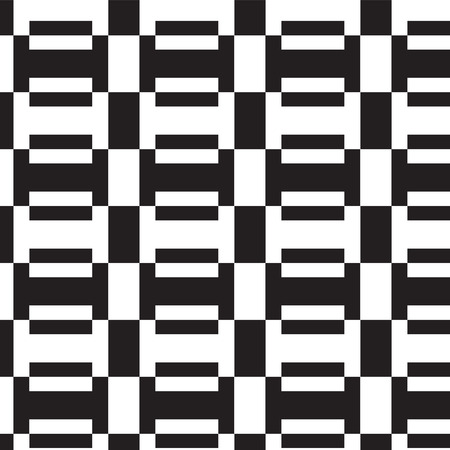 black and white rectangular connected pattern background vector illustration imageのイラスト素材