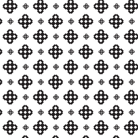 black and white pixelated in diamond shape pattern background vector illustration imageのイラスト素材