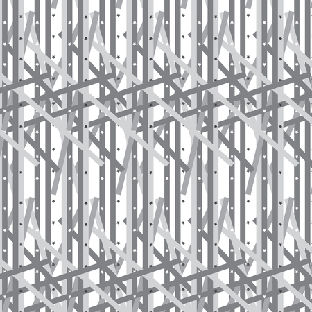 silver shade weaving striped with star scattered pattern background vector illustration imageのイラスト素材