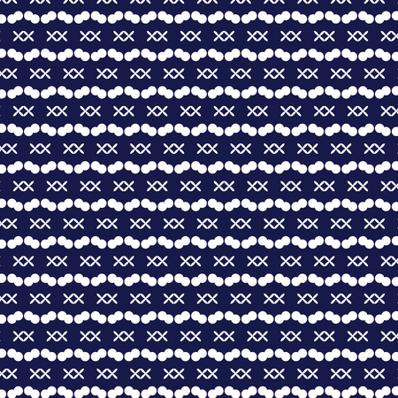 white circle and cross sign striped pattern on dark blue background vector illustration imageのイラスト素材