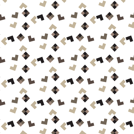 Brown shade L shape and diamond shape scatter pattern background vector illustration imageのイラスト素材