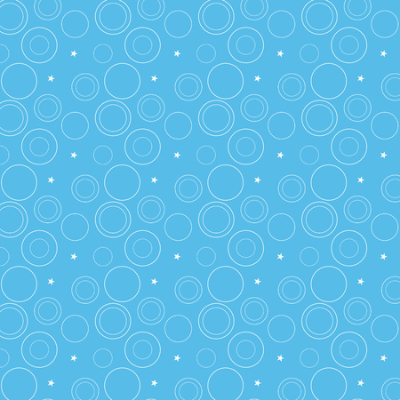 white linear circle with white star pattern blue background vector illustration imageのイラスト素材