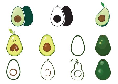 Avocados vector illustrationのイラスト素材