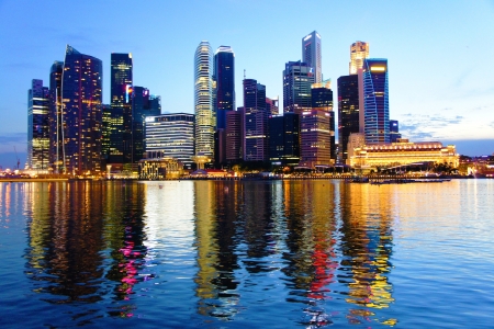 Cityscape at Marina Bay Business District - Singapore Cityscape at Marina Bay Business District - Singapore