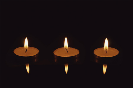Candlelight - Isolated on Black Background                          の写真素材