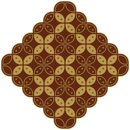 Javanese Batik Kawung Marquise Diamond Chainのイラスト素材