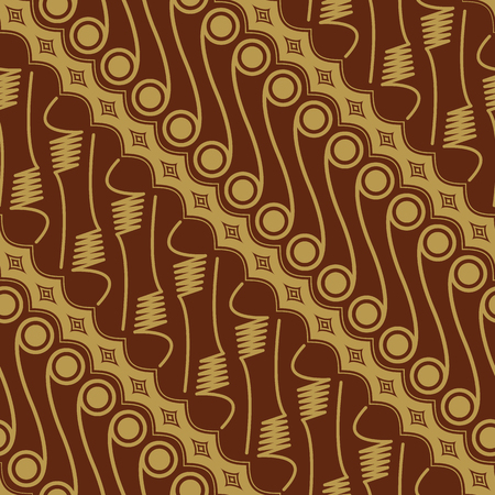 Javanese Batik Seamless Pattern - Set E5のイラスト素材