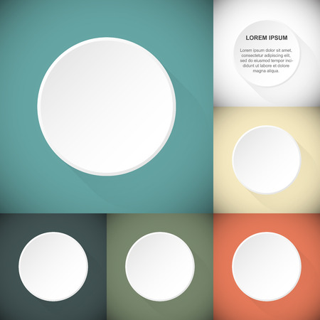 Professional business design layout template background vector. Magazine cover, publishing and print presentation. Color options and long shadow.のイラスト素材