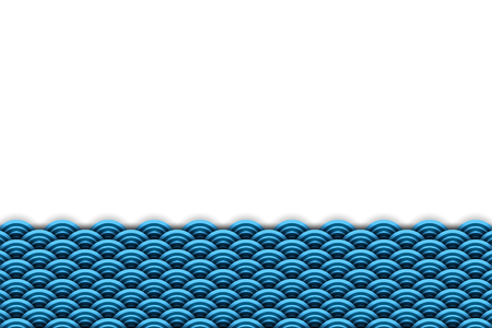 Layout design template background vector with copy space. Japan wave pattern.のイラスト素材