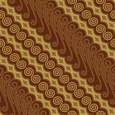 Javanese Batik Seamless Pattern Vector - Set K8のイラスト素材