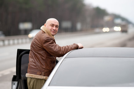  man costs at the car at road