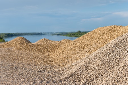 limestone in the development of rock on background of blue skyの写真素材