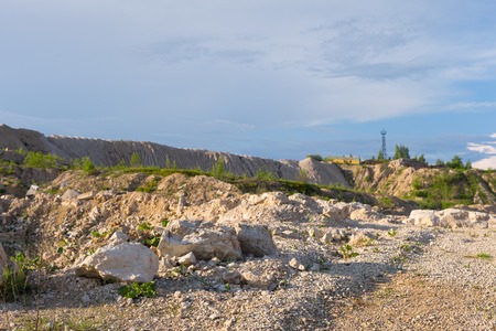 Limestone mining development areaの写真素材