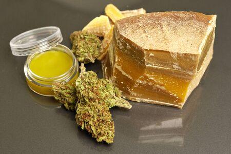 Medical marijuana concept, hemp cannabis natural products.の写真素材