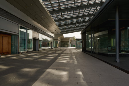 BARCELONA, SPAIN - OCTOBER 21, 2020: large empty abandoned market mall