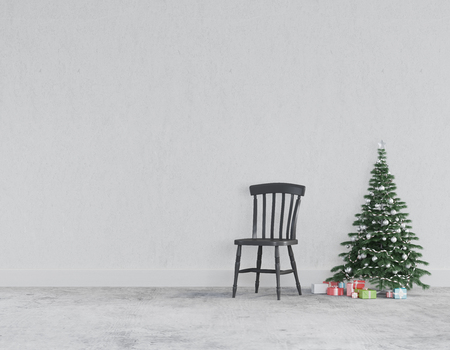 Christmas concept loft interior room for copy space.の写真素材