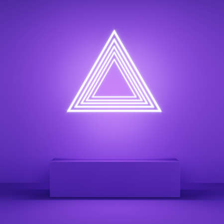 Mirrors Reflection put down with sky reflection. 3D illustration Creative Ideaの写真素材