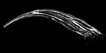 Close up Chocolate Dripped on white background. 3D Render.の写真素材