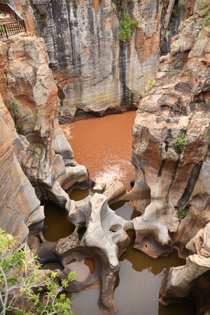 Bourkes luck potholes in Mpumalanga, South Africaの写真素材