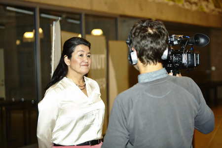 Nuuk, febuary 26 2013: Greenland Election 2013 KNR TV debate Kuupik Kleist vs. Aleqa Hammond