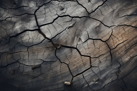 Dry cracked wood texture. Abstract background and texture for design.の素材