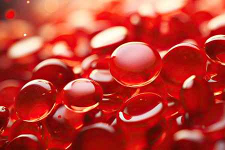 red gel capsules macro close up background high quality big size print picturesの素材