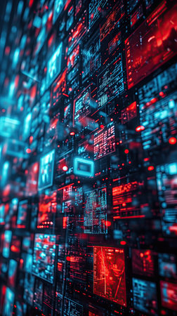 Futuristic interface. Abstract background. 3d rendering toned imageの素材