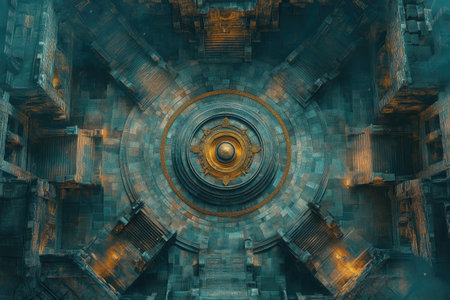 3d illustration of abstract geometric composition,digital art works. Computer generated images.の素材