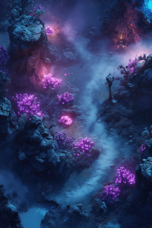 Fantasy alien planet. 3D illustration. 3D CG. High resolution.の素材