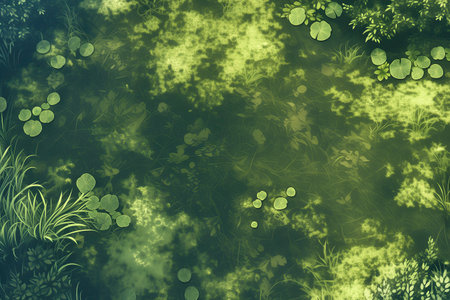 abstract floral background with green leaves and copy space for your textの素材