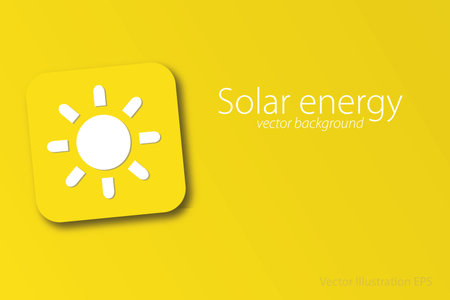 icon of the sun as examples of renewable energies to stop climate change. vector illustrationのイラスト素材