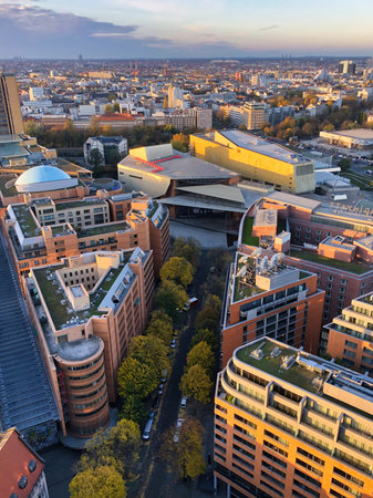 BERLIN - NOVEMBER 4, 2020: Morning over Berlin