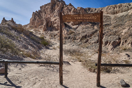 El Ventisquero, Quebrada de las conchas is a scenic desert drive between salta and cafayate along famous Ruta 40 with beautiful arid desert landscape. Popular travel destination for tourist, Argentinaのeditorial素材